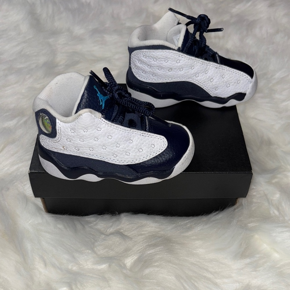 Jordan 13 Retro Baby Sneakers - White/ Powder Blue-multi 5c